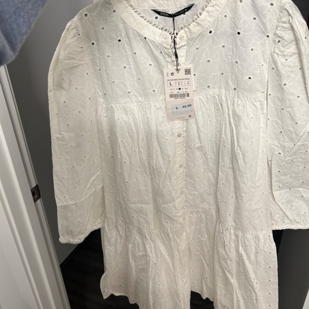 Embroidered Eyelet Dress